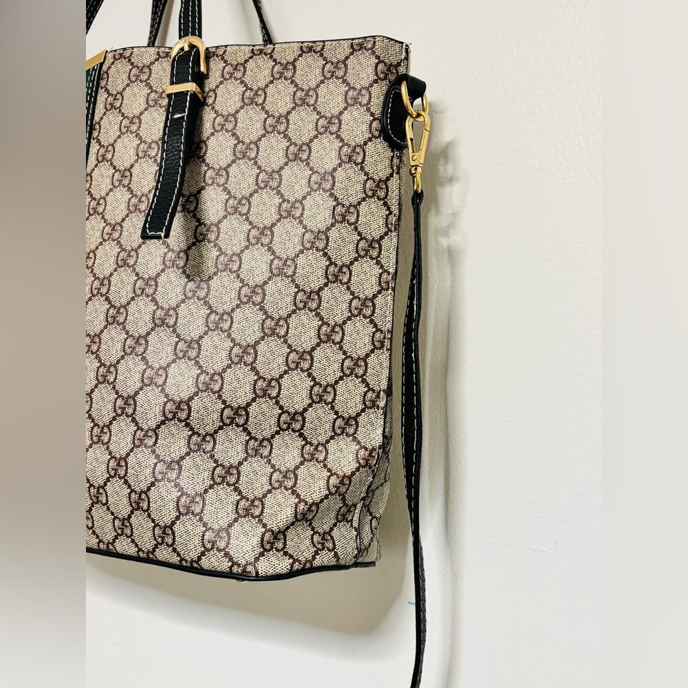 GUCCI Ophidia medium leather-trimmed printed coated-canvas tote - Picture 3 of 11